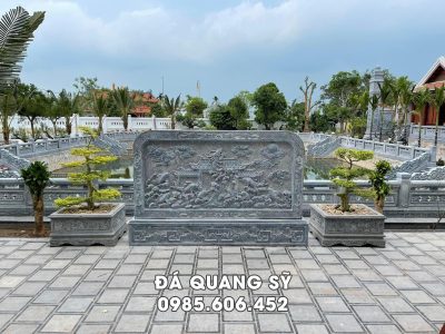 Bức Bình phong đá vuông chấn phong thủy, tà khí.