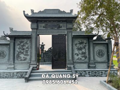 Mẫu Cổng 1 mái đẹp phù hợp với Nhà thờ họ/Nhà thờ tổ, Từ đường nên tham khảo.