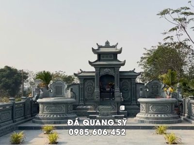 Khu Lăng Mộ đá tròn đẹp, chất lượng, đá xanh rêu Thanh Hóa - Mẫu Văn khấn đọc khi hoàn thổ lăng mộ.