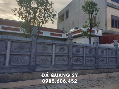 Lan can đá 2 tầng cho Nhà thờ tổ.