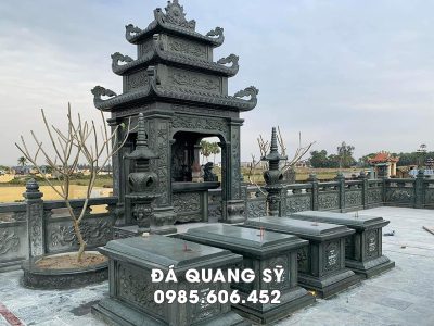 Lầu thờ đá 3 mái đẹp (lầu thờ 3 mái đá xanh rêu)