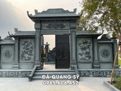 Mẫu Cổng 1 mái đẹp, ấn tượng, trang trọng, bề thế.