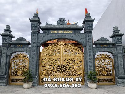 Mẫu Cổng đá Chùa Kim Quang - Cổng tam quan đá.
