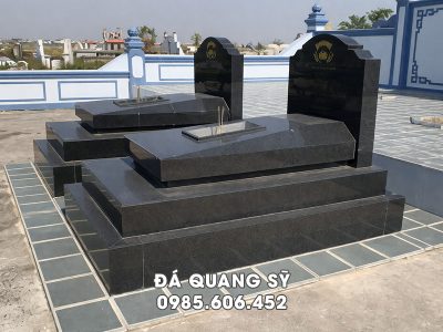 Mẫu Mộ granite 3 cấp đẹp (mộ đá granite đẹp)