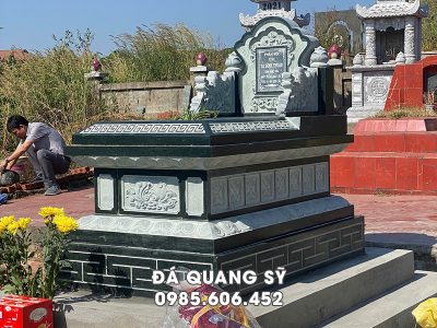 Mẫu Mộ đá đẹp tại làng nghề đá mỹ nghệ Ninh Bình - do Đá Quang Sỹ chế tác, lắp đặt.