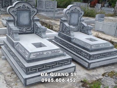 Báo giá Mộ đá 3 cấp - đá xanh đen Thanh Hóa tại Ninh Bình