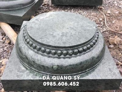 Chân cột đá - Chân tảng đá, Chân đá kê cột gỗ bằng đá xanh rêu nguyên khối được lựa chọn nhiều hiện nay.