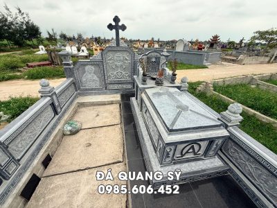 Xây Lăng Mộ đá Công giáo đẹp, chuẩn phong thủy - Đá Quang Sỹ Ninh Bình