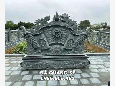 Kích thước Cuốn thư đá đẹp tại khu Lăng Mộ đá gia đình