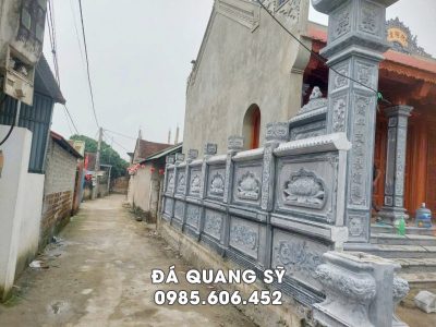 Lan can đá Nhà thờ họ/Từ đường đẹp.