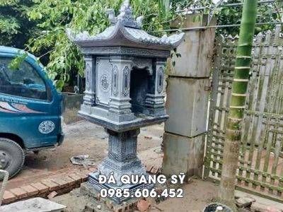 Lắp đặt Cây Hương đá 1 mái thờ thần linh tại Sân Vườn Ngoài trời