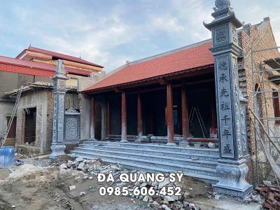 Cột đá đồng trụ Nhà thờ họ/tổ; Cột đồng trụ Nhà thờ.