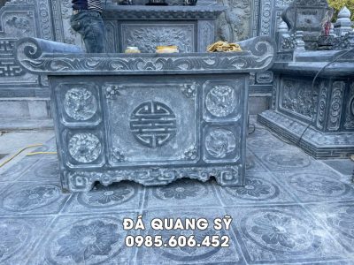 Mẫu Bàn thờ đá (Bàn lễ đá) tại khu Lăng Mộ đá hoặc đặt Nhà thờ họ/nhà thờ tổ, Từ đường