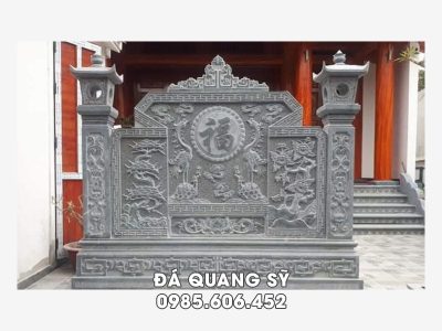 Mẫu Cuốn thư đá Vuông Nhà thờ họ/tổ, Từ đường.