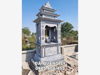 Mẫu Mộ 3 mái đẹp - chất lượng - đá xanh đen Thanh Hóa - Giá tốt tại Ninh Bình