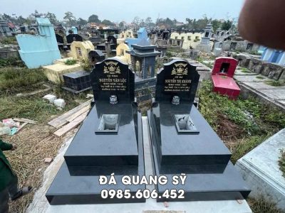 Mẫu Mộ Đá Đôi Đẹp Bằng Đá Tự Nhiên Được Ưa Chuộng Hiện Nay