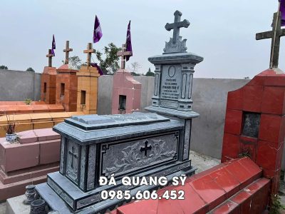 Mẫu Mộ công giáo đẹp - đá xanh đen Thanh Hóa