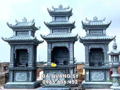 Báo Giá Mộ Đá Có Mái Mới Nhất 2026 – Đá Xanh Rêu Nguyên Khối