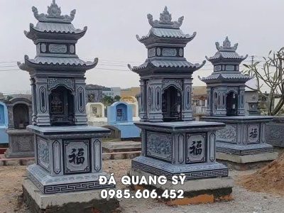 Mẫu Mộ đá hai mái - Báo giá Mộ 2 mái đẹp