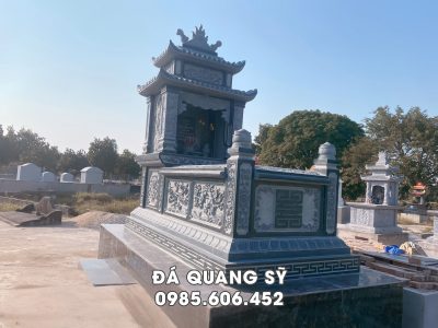 Mẫu Mộ đá hai mái - Mộ 2 mái đẹp