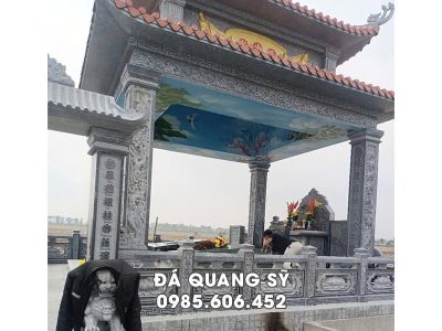 Mẫu Nhà Mồ đẹp bằng đá xanh tự nhiên, đá khối.