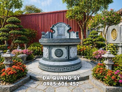 Mộ Đá Tròn Cho Bố Mẹ – Biểu Tượng Viên Mãn Trong Phong Thủy