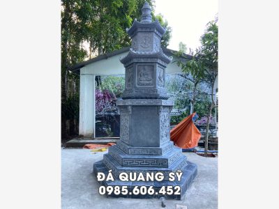 Mộ đá Tháp Miền Tây 3 tầng mái đẹp.