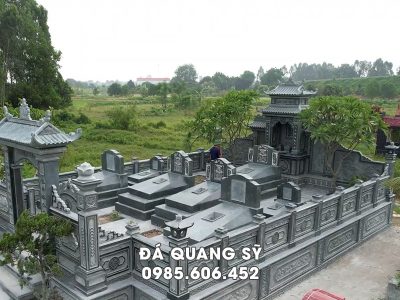 Xây Lăng Mộ đá chất lương bằng đá xanh rêu Thanh Hóa #langmoda.