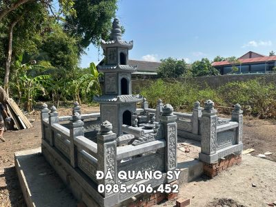 Xây Lăng Mộ tháp, Bảo tháp đá khối tại Đồng Tháp