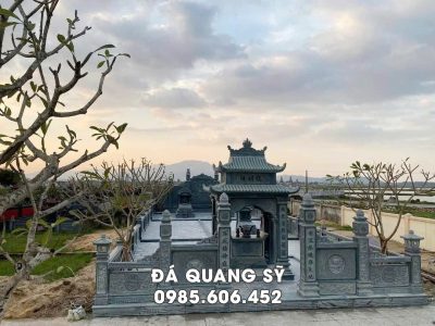 Xây Mộ tại Quảng Trị bằng đá xanh tự nhiên, chất lượng cao.