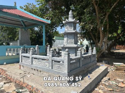 Xây Mộ tháp, Bảo tháp đá 3 tầng mái