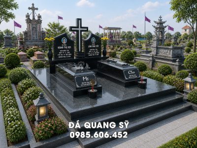 Lăng Mộ đá Công giáo cho Cha Mẹ bằng đá granite