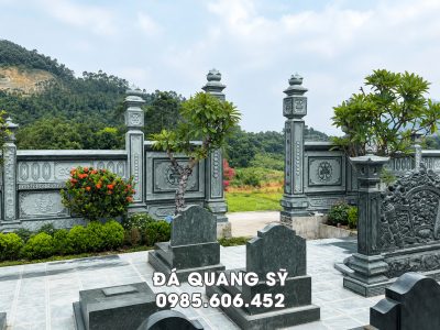 Mẫu Hàng Rào Đá - Tường Rào Đá Lăng Mộ Đá Gia Đình - Họ Tộc