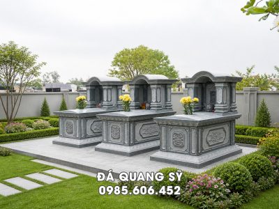 Mẫu Mộ đá 1 mái Vòm đẹp - Mộ mái cong đẹp.