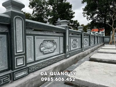 Tường Rào Đá tại Lăng Mộ đá gia đình đẹp, nguyên khối