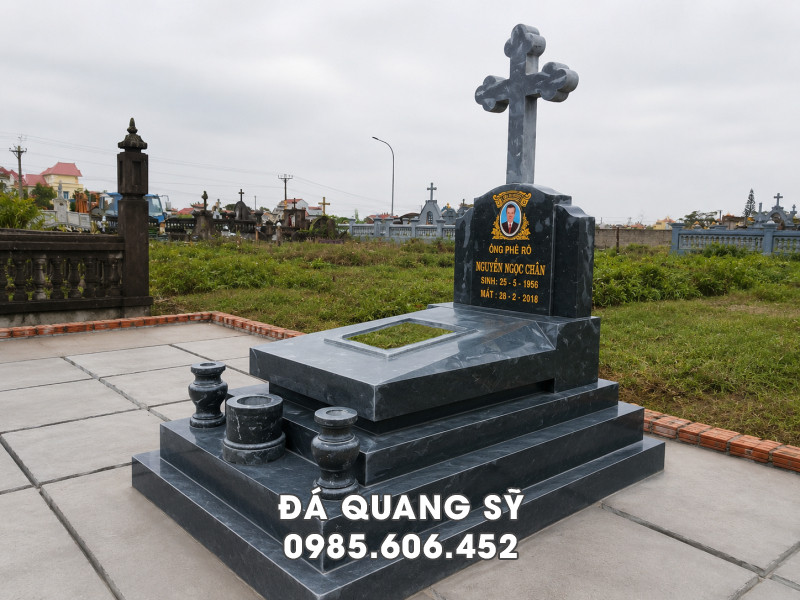 Xây Mộ đá công giáo - Mẫu Mộ công giáo đá xanh rêu Thanh Hóa chất lượng cao 14 Xây Mộ đá công giáo - Mẫu Mộ công giáo đá xanh rêu Thanh Hóa chất lượng cao
