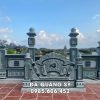 Cuốn Thư Đá Khu Lăng Mộ Gia Đình Đẹp - Đá xanh rêu