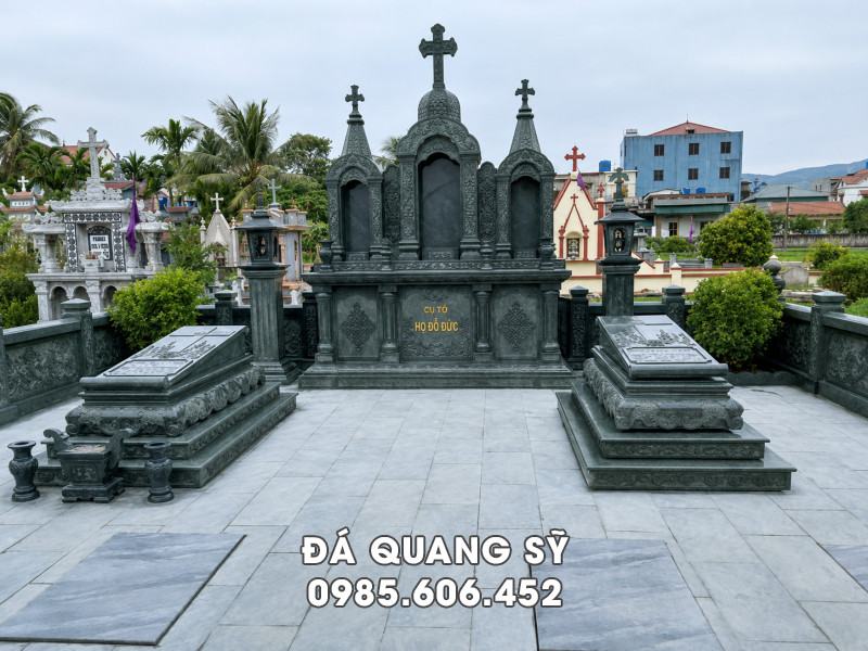 Mẫu Mộ Tổ Công Giáo Đá Xanh Thanh Hóa - Xây Mộ Cụ Tổ Công Giáo Đẹp 14 Mẫu Mộ Tổ Công Giáo Đá Xanh Thanh Hóa - Xây Mộ Cụ Tổ Công Giáo Đẹp
