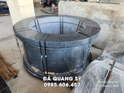 Mẫu Mộ Tròn Đá Granite - Mộ đá tròn nguyên khối