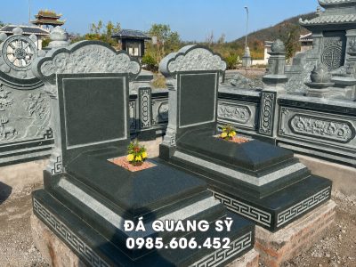 Mộ Đá Xanh Rêu Cổ Điển - Mẫu Mộ Đẹp khi sửa Mộ cho Bố Mẹ 2026