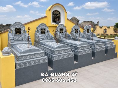 Lắp đặt Mộ đá đơn đẹp tại Hải Phòng cho gia đình