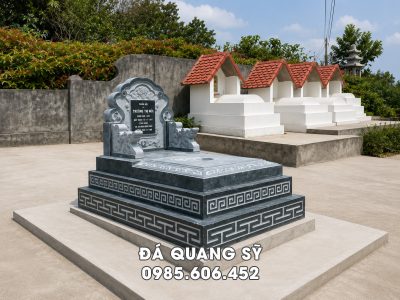 Mẫu Mộ đá 3 cấp (mộ tam cấp) đẹp tại Hưng Yên