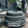 Mộ đá tròn đẹp - Mẫu Mộ đá tròn 3 cấp nguyên khối tại Ninh Bình