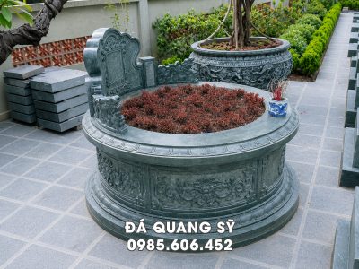 Mẫu Mộ Đá Tròn Đẹp - Báo giá Mộ đá tròn 60 triệu đồng