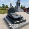 Mẫu Mộ đá xanh rêu 2 cấp nguyên khối - Đá Quang Sỹ Ninh Bình